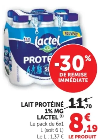 LAIT PROTÉINÉ 1% MG LACTEL