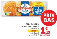 PAIN BURGER GÉANT JACQUET