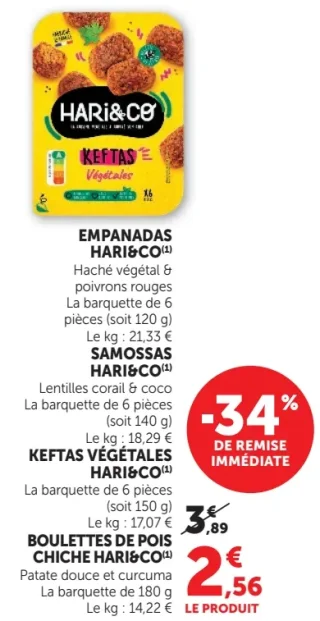 Empanadas, Samossas, Keftas Végétales ou Boulettes de Pois Chiche Hari&Co
