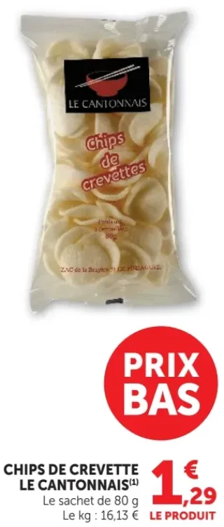Chips de crevette LE CANTONNAIS