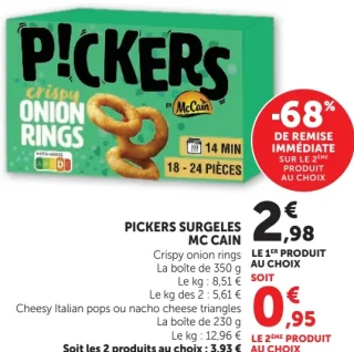 Pickers surgelés McCain Crispy onion rings