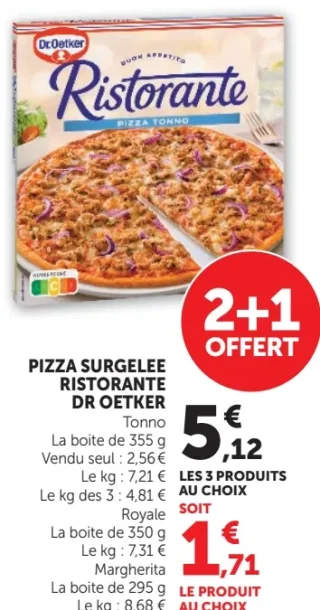 Pizza Surgelée Ristorante Dr Oetker Tonno