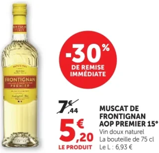 MUSCAT DE FRONTIGNAN AOP PREMIER 15° Vin doux naturel