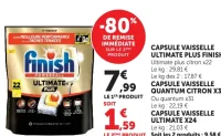 Capsule vaisselle Ultimate Plus Finish / Quantum Citron