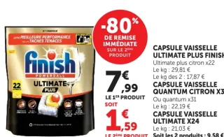 Capsule vaisselle Ultimate Plus Finish / Quantum Citron