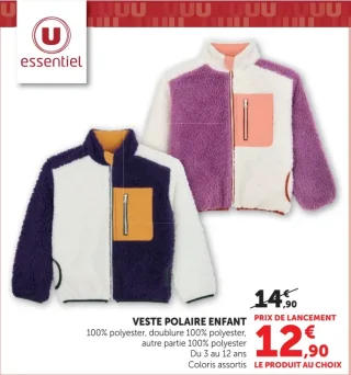 Veste polaire enfant U essentiel