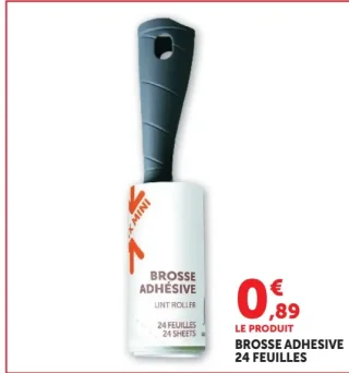 Brosse adhésive 24 feuilles Prix Mini