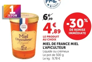 Miel de France Liquide ou crémeux L'Apiculteur