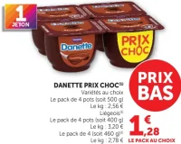 Crème dessert Danette Prix Choc