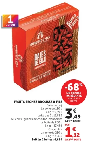 Fruits séchés Brousse & Fils Baies de goji