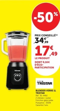Tristar Blender verre 1L