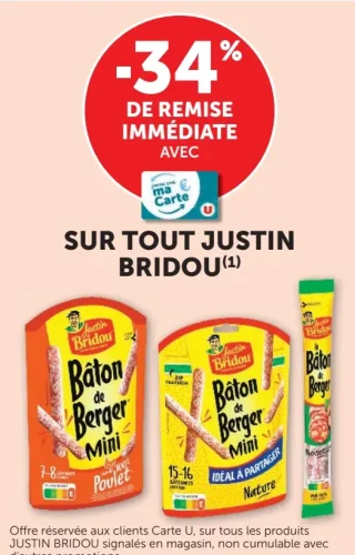 Gamme de charcuterie Justin Bridou