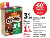 Céréales Bio Nestlé Chocapic