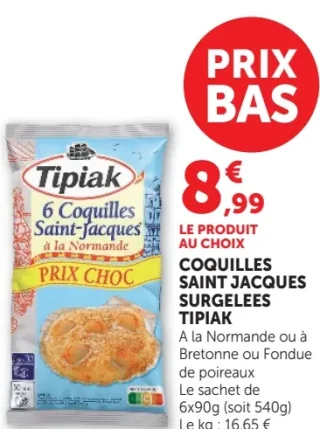 Coquilles Saint Jacques Surgeles Tipiak