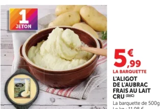 L'aligot de l'Aubrac frais au lait cru