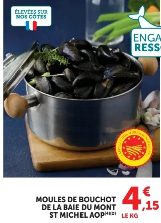 Moules de bouchot de la baie du Mont St Michel AOP