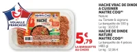 Haché de dinde nature Maître Coq / Haché vrac de dinde à cuisiner Maître Coq
