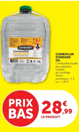 Combustible standard désaromatisé Combuflam 15L