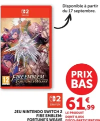 JEU NINTENDO SWITCH 2 FIRE EMBLEM: FORTUNE'S WEAVE