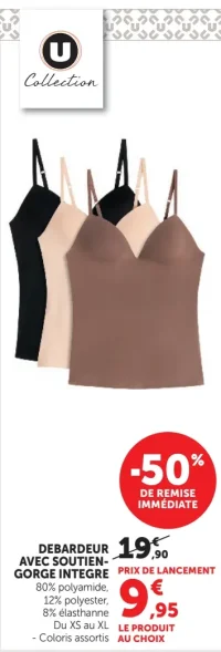 Débardeur avec soutien-gorge intégré U Collection