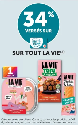 Gamme de produits végétariens La Vie (Jambon, Tofu, Ranch Lover...)