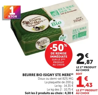 Beurre bio Isigny Sainte Mère
