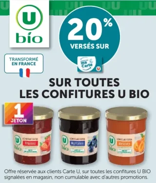 Sur toutes les confitures U Bio