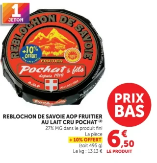 REBLOCHON DE SAVOIE AOP FRUITIER AU LAIT CRU POCHAT & FILS