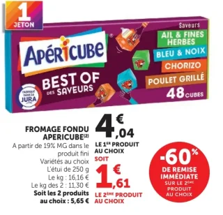FROMAGE FONDU APERICUBE Best of des saveurs