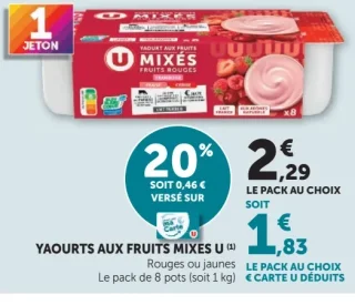 Yaourts aux fruits mixés U