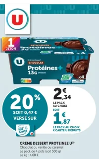 Crème dessert protéinée U