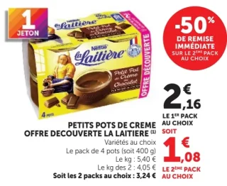 Petits pots de crème Offre Découverte La Laitière
