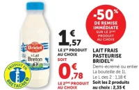Lait Frais Pasteurisé Bridel