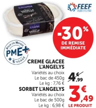 Creme Glacee L'Angelys ou Sorbet L'Angelys