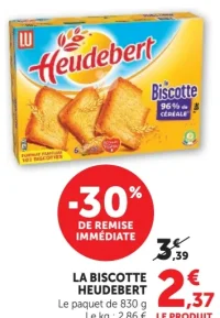 LA BISCOTTE HEUDEBERT Le paquet de 830 g