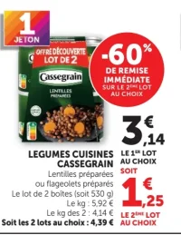 Légumes cuisinés Cassegrain