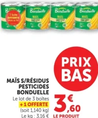 Maïs sans résidus de pesticides Bonduelle