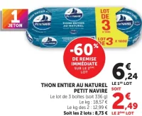Thon entier au naturel Petit Navire