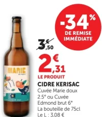 Cidre Kerisac Cuvée Marie doux ou Cuvée Edmond brut 6°