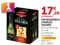 Vin mousseux Charles Volner Brut ou demi-sec ou rosé