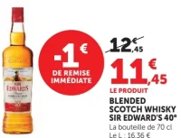 BLENDED SCOTCH WHISKY SIR EDWARD'S 40°