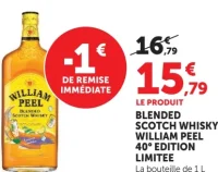 BLENDED SCOTCH WHISKY WILLIAM PEEL 40° EDITION LIMITEE