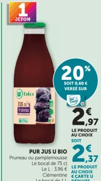 Pur jus U Bio Pruneau