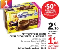 PETITS POTS DE CREME OFFRE DECOUVERTE LA LAITIERE Variétés au choix