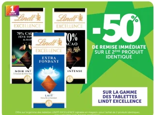 Gamme des tablettes Lindt Excellence