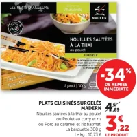 Plats cuisinés surgelés Madern