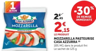Mozzarella pasteurisée Casa Azzurra