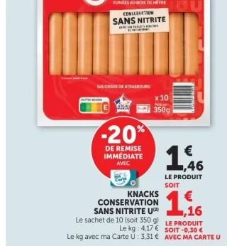 Knacks Conservation Sans Nitrite U