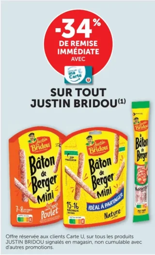 Saucissons Justin Bridou