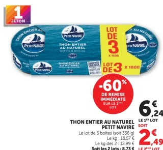 Thon entier au naturel Petit Navire